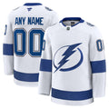 Custom Tampa Bay Lightning Away Premium Jersey - White