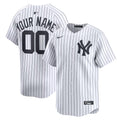 Custom New York Yankees Home Limited Jersey - White